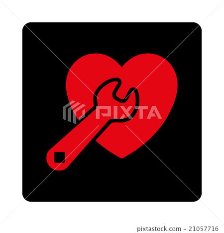 Heart Repair Rounded Square Button 21057716