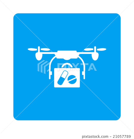 Medical Aircraft Shipping Rounded Square Button Medical Aircraft Shipping Rounded Square Button 21057789