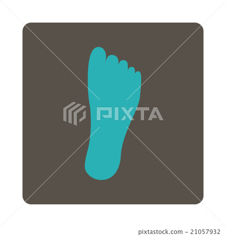 Foot Rounded Square Button - Stock Illustration [21057932] - PIXTA