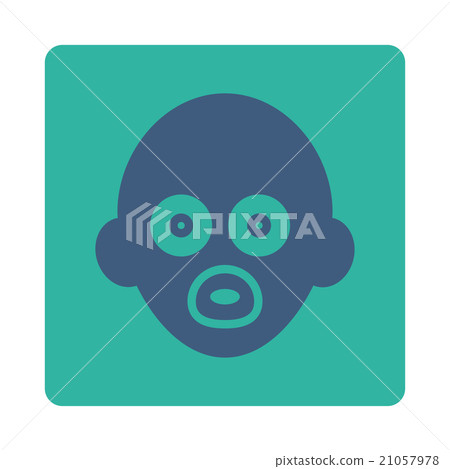 Infant Head Rounded Square Button Infant Head Rounded Square Button 21057978