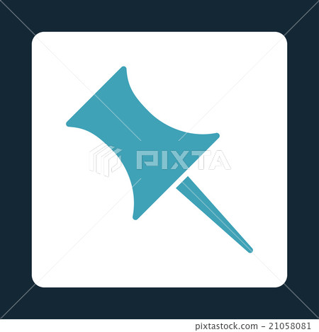 Pin Rounded Square Button - Stock Illustration [21058081] - PIXTA