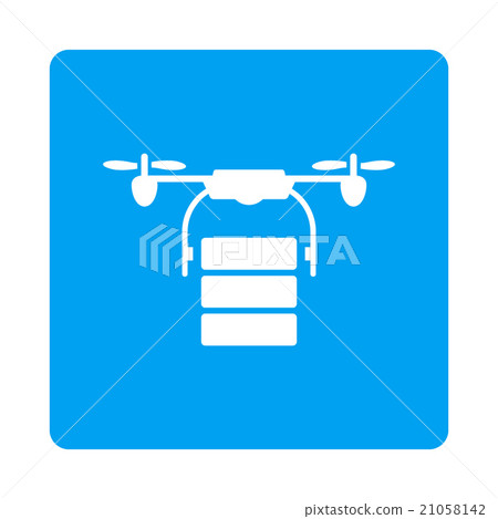 Cargo Aircraft Rounded Square Button Cargo Aircraft Rounded Square Button 21058142