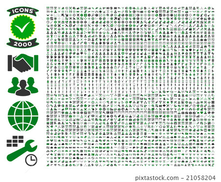 Collection Of 2000 Flat Vector Icons Collection Of 2000 Flat Vector Icons 21058204