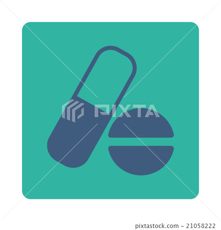 Medication Rounded Square Button - Stock Illustration [21058222] - PIXTA