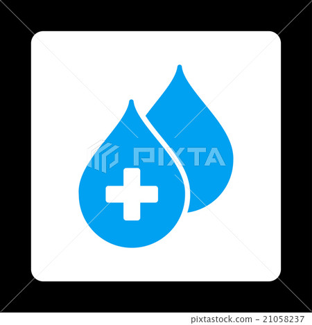Medical Drops Rounded Square Button Medical Drops Rounded Square Button 21058237