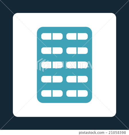 Pill Blister Rounded Square Button - Stock Illustration [21058398] - PIXTA