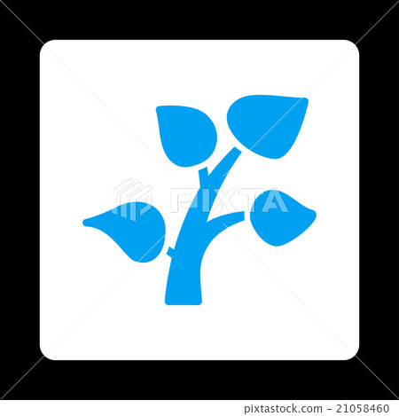 Plant Rounded Square Button - Stock Illustration [21058460] - PIXTA