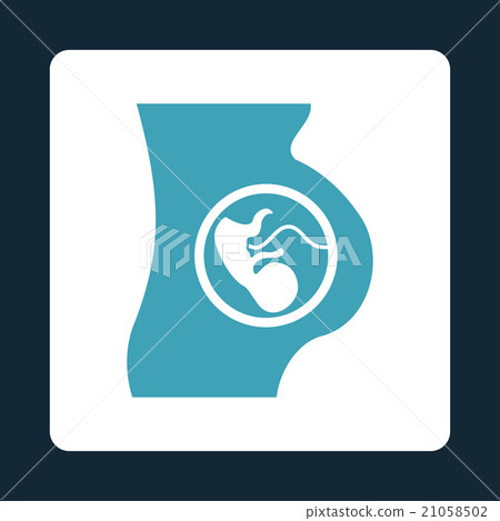 Pregnancy Rounded Square Button 21058502