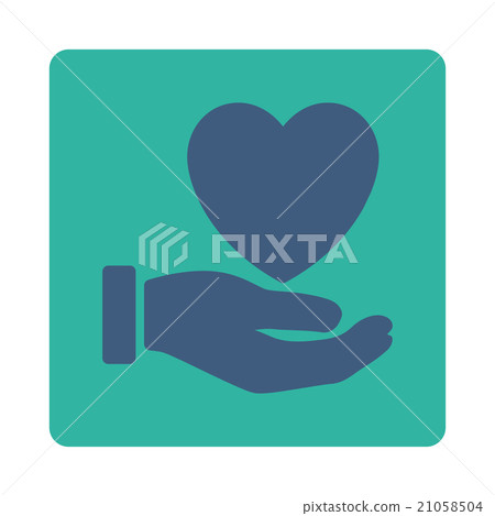 Heart Charity Rounded Square Button - Stock Illustration [21058504] - PIXTA