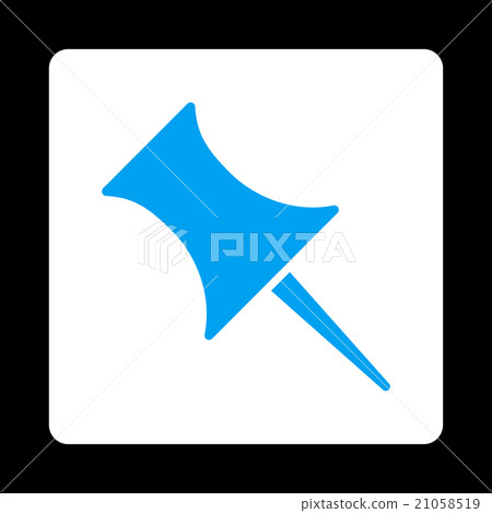 Pin Rounded Square Button - Stock Illustration [21058519] - PIXTA