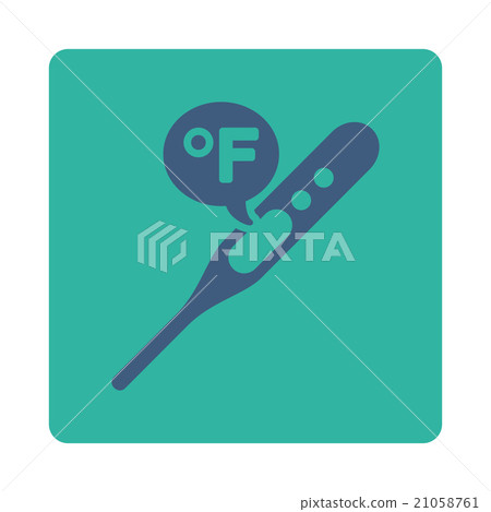 Fahrenheit Temperature Rounded Square Button - Stock Illustration ...