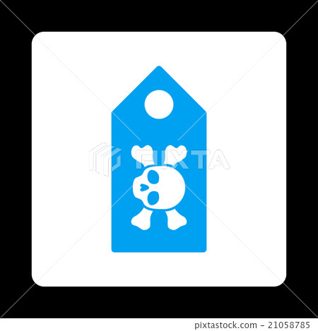 Death Label Rounded Square Button 21058785