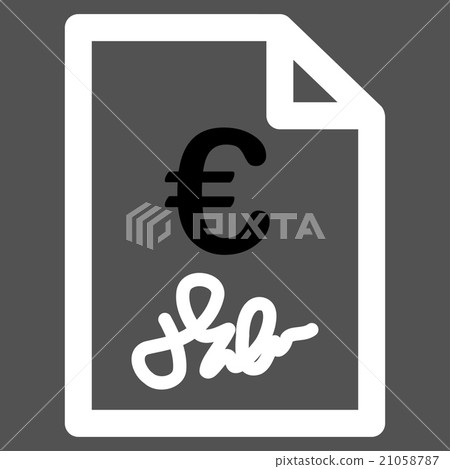 Euro Invoice Icon 21058787