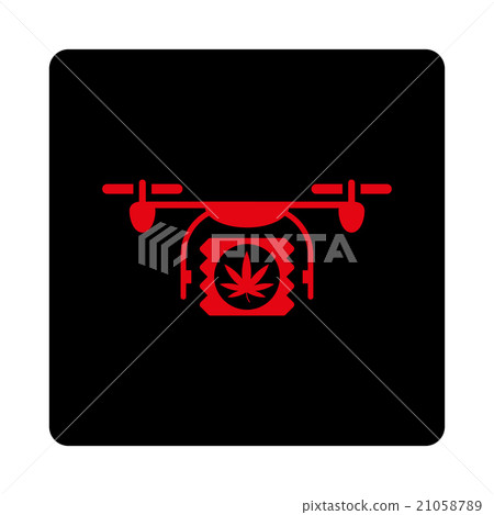 Pharmaceutical Copter Delivery Rounded Square Button 21058789