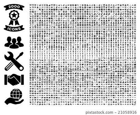 Collection Of 2000 Flat Vector Icons Collection Of 2000 Flat Vector Icons 21058916