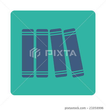 Library Books Rounded Square Button - Stock Illustration [21058996] - PIXTA