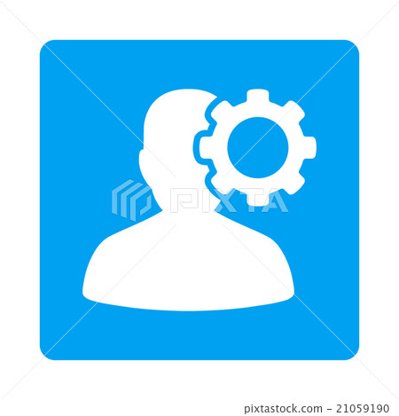 Sick Head Rounded Square Button Sick Head Rounded Square Button 21059190