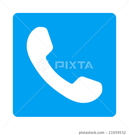 Phone Receiver Rounded Square Button - Stock Illustration [21059532 ...