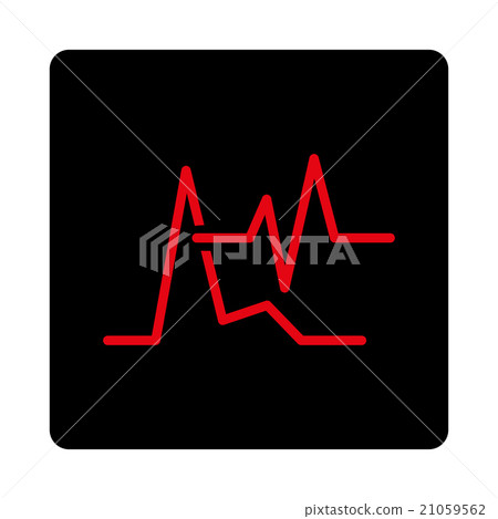 ECG Rounded Square Button - Stock Illustration [21059562] - PIXTA