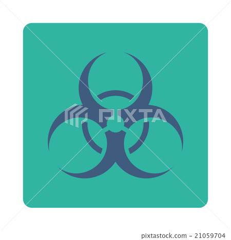 Biohazard Symbol Rounded Square Button Biohazard Symbol Rounded Square Button 21059704