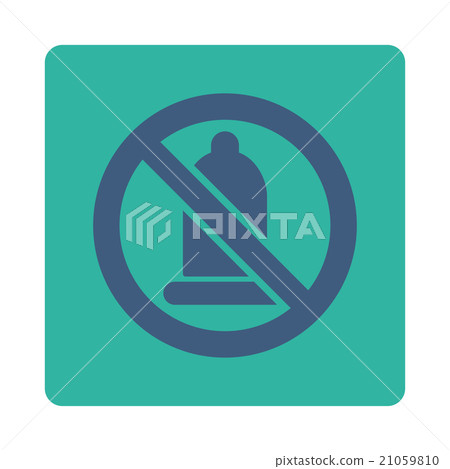 Forbidden Contraception Rounded Square Button Forbidden Contraception Rounded Square Button 21059810