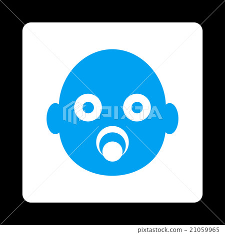 Infant Head Rounded Square Button Infant Head Rounded Square Button 21059965