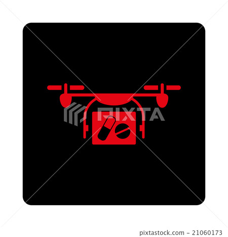 Medical Nanocopter Rounded Square Button 21060173