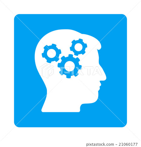 Brain Rounded Square Button - Stock Illustration [21060177] - PIXTA