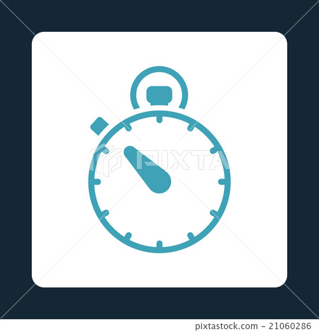 Stopwatch Rounded Square Button 21060286