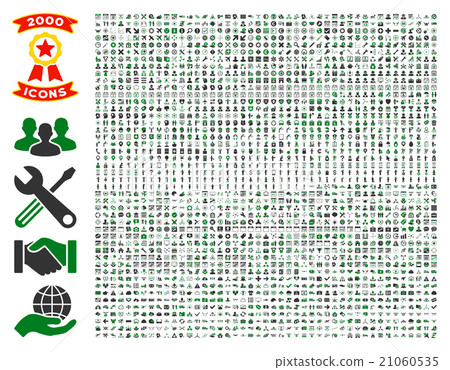 Collection Of 2000 Flat Vector Icons 21060535
