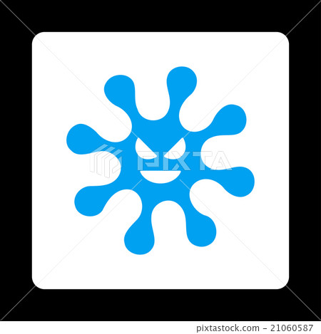 Evil Microbe Rounded Square Button Evil Microbe Rounded Square Button 21060587