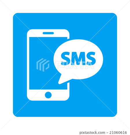 Phone SMS Rounded Square Button 21060616