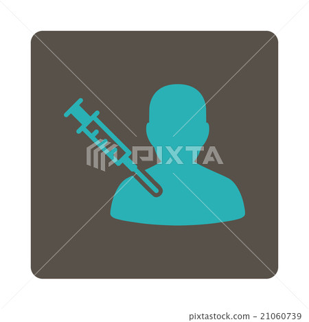 Sickness Vaccination Rounded Square Button Sickness Vaccination Rounded Square Button 21060739