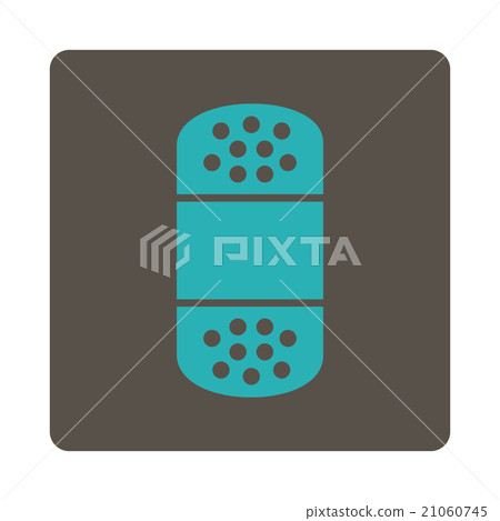 Plaster Rounded Square Button 21060745