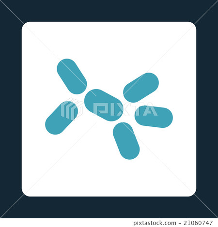 Microbes Rounded Square Button 21060747