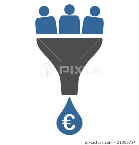 Euro Sales Funnel Icon 21060754