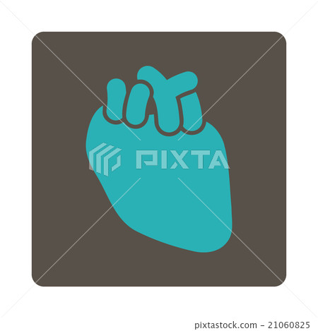 Heart Rounded Square Button 21060825