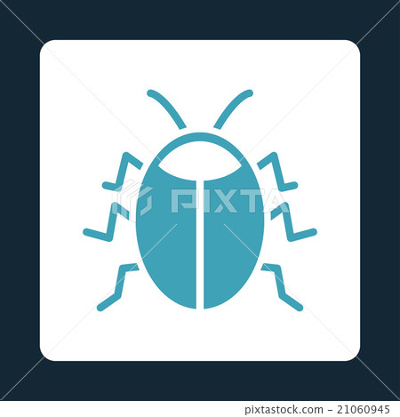 Bug Rounded Square Button - Stock Illustration [21060945] - PIXTA