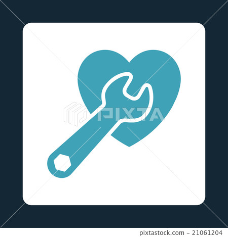 Heart Treatment Rounded Square Button - Stock Illustration [21061204 ...