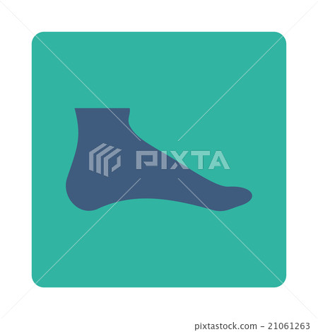 Foot Rounded Square Button 21061263