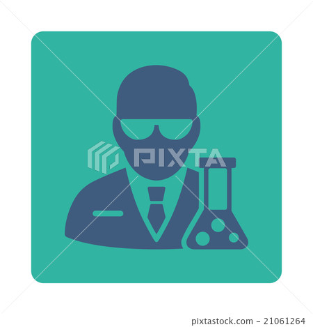 Scientist Rounded Square Button Scientist Rounded Square Button 21061264