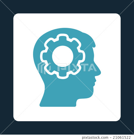 Human Brain Rounded Square Button-插圖素材 [21061522] - PIXTA圖庫