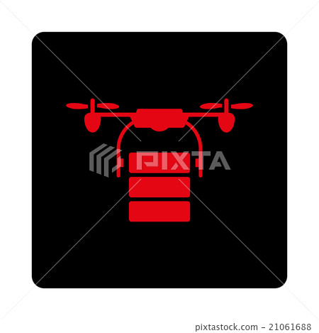 Cargo Aircraft Rounded Square Button 21061688