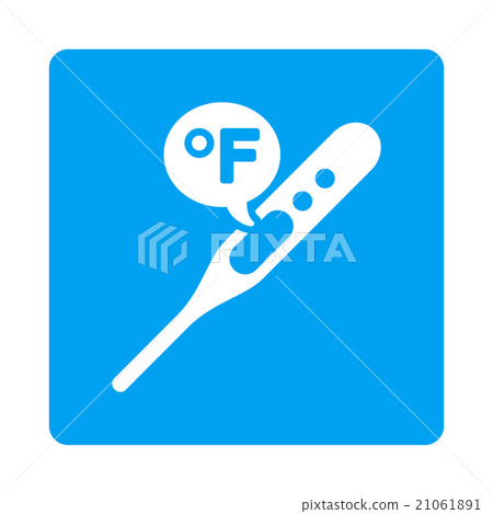 Fahrenheit Temperature Rounded Square Button - Stock Illustration ...