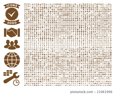 Collection Of 2000 Flat Vector Icons 21061998