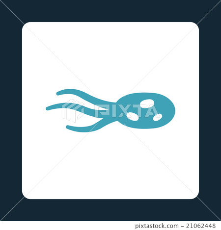 Intrude Bacteria Rounded Square Button 21062448