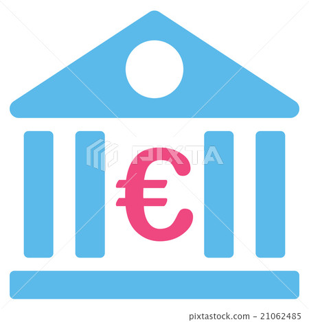 Euro Bank Icon - Stock Illustration [21062485] - PIXTA