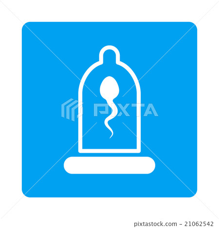 Sperm In Rubber Rounded Square Button Sperm In Rubber Rounded Square Button 21062542