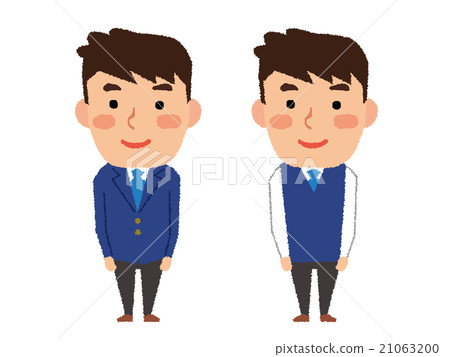 High school student (boys) uniform PNG white border has 21063200