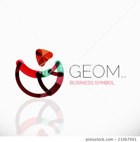 Logo, linear abstract geometric icon 21067091